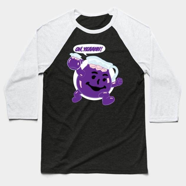 Kool aid man purple 2 Baseball T-Shirt by AlanSchell76